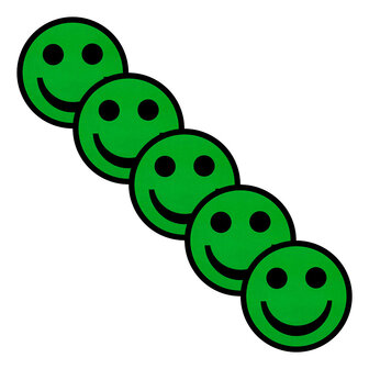 5 groene smiley - Scrumartikelen.nl