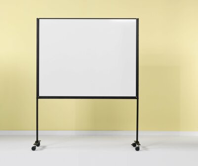 Verrijdbaar Whiteboard - 120 x 150 cm - Zwart Frame 6